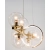 Lampa wisząca złota metalowa 8-punktowa szklana DRS3510/7 - Lampy Elem